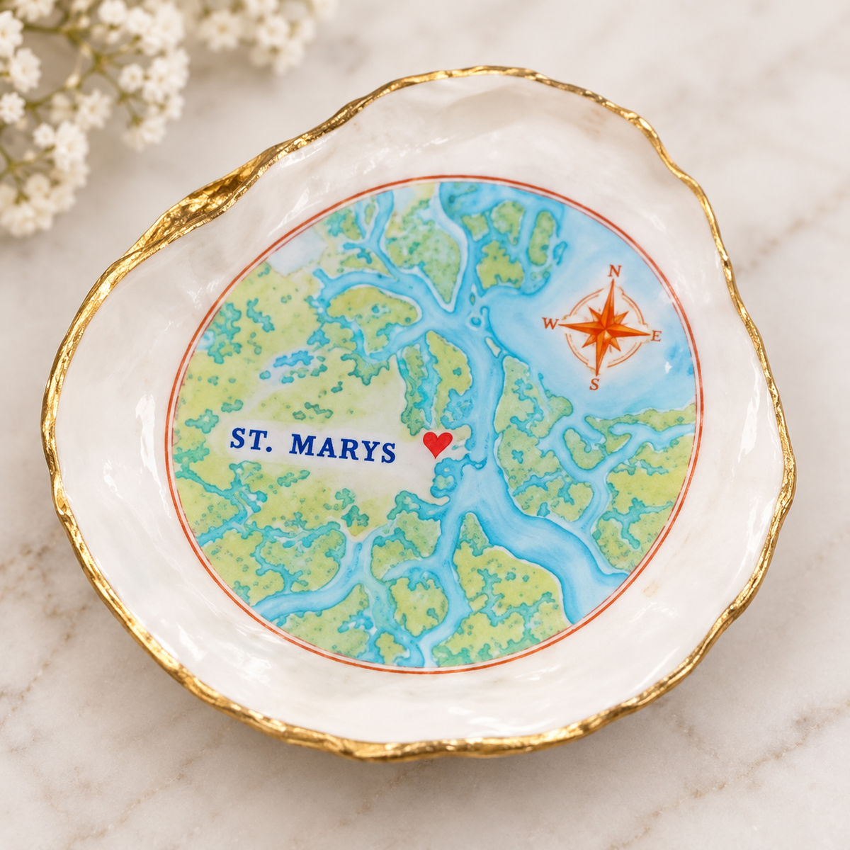 St. Marys Georgia Coastal Oyster Shell Dish