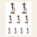 Salem Black Cat Halloween Decoupage Paper – Printable Digital Download