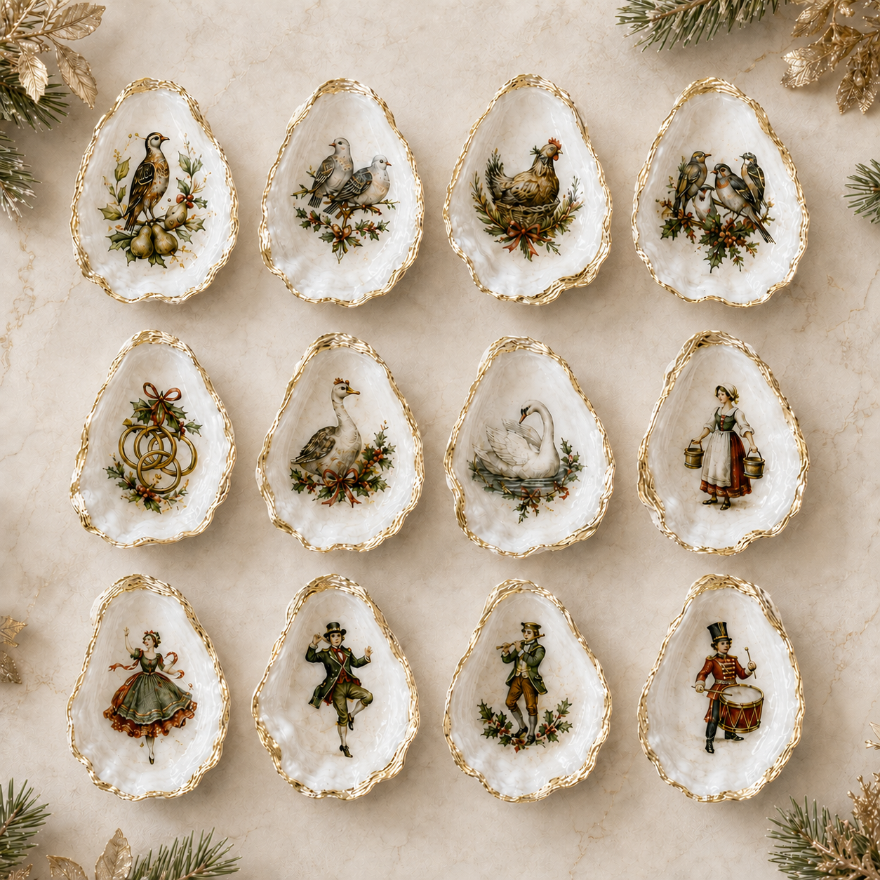 Twelve Days of Christmas Seashell Collection