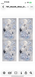 Moonlit Silver Cranes – Original Decoupage Sheet | Printable Coastal Craft Paper