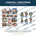 Coastal Christmas Printable Decoupage Paper Bundle