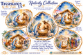 Original Watercolor Nativity Decoupage Sheet – Christmas Oyster Shell Craft Printable